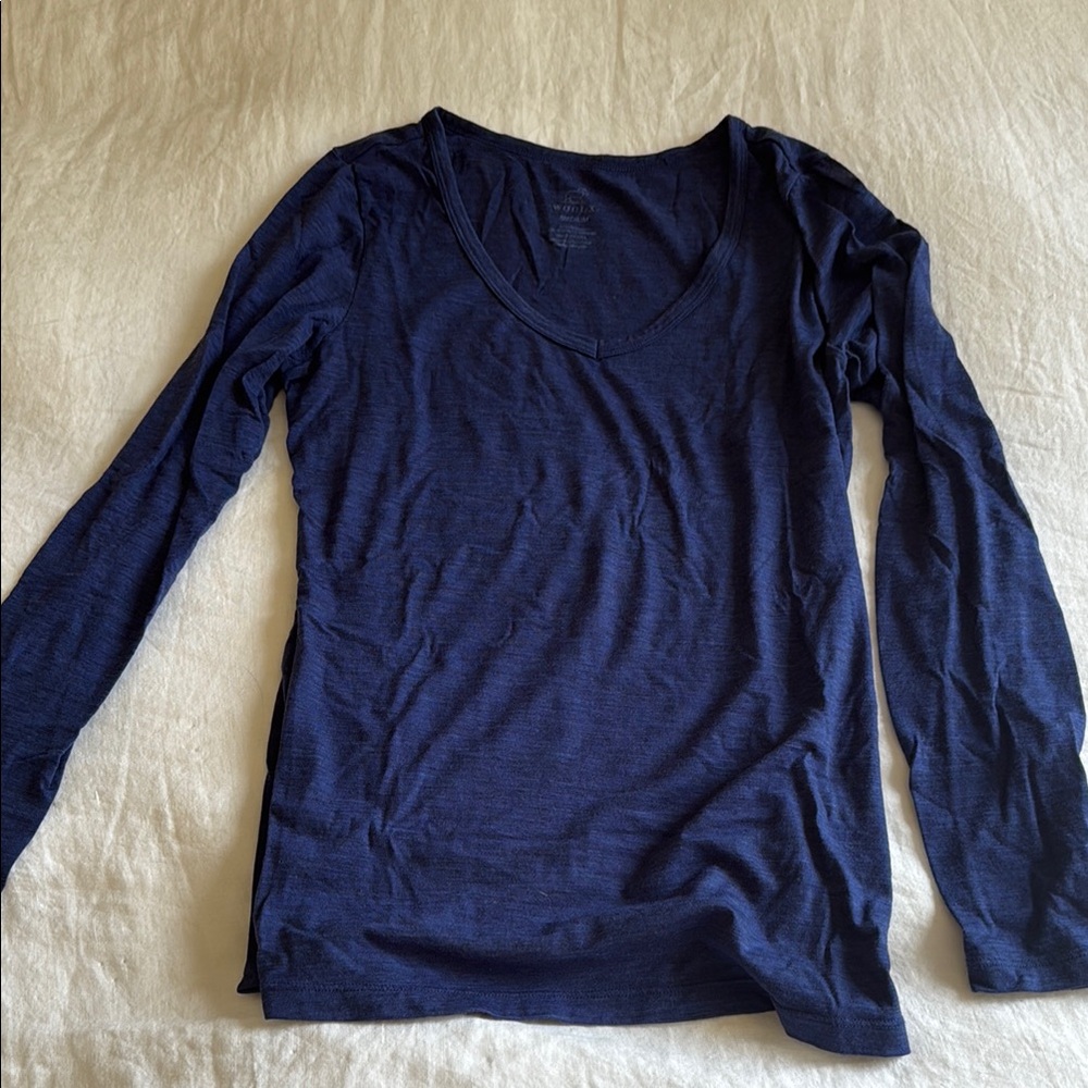 Woolx v-neck long sleeve top